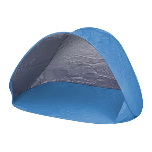 SPETEBO Pop Up Strandmuschel blau UV 50 Plus Tragetasche 145 x 100 cm