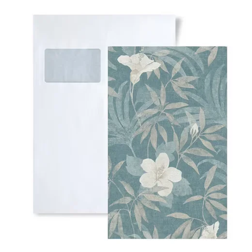 PROFHOME Vliestapete Musterstück S 380285 GU Dschungel himmelblau A4