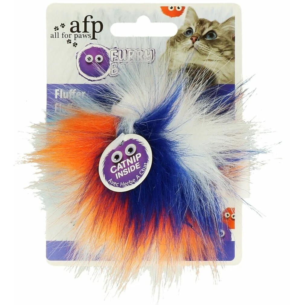 ALL FOR PAWS AFP Furry Fluffy Ball Tierkuscheltier Orange