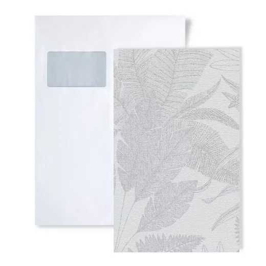 PROFHOME Vliestapete Musterstück DIN A4 florale Tapete grau