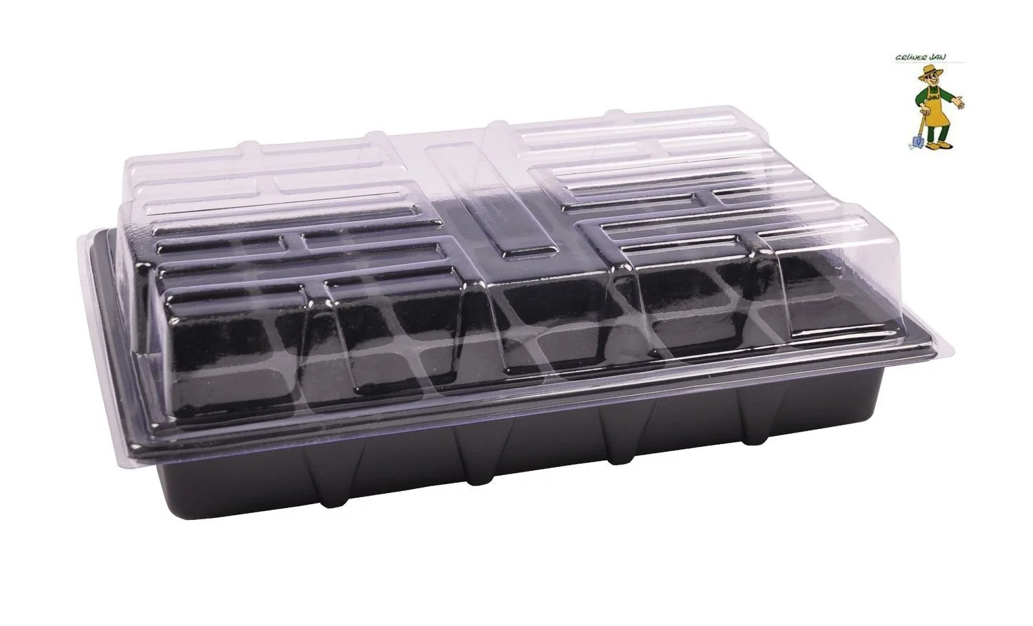 BURI Mini Gewächshaus Anzuchtschale Anzuchttöpfe Frühbeet