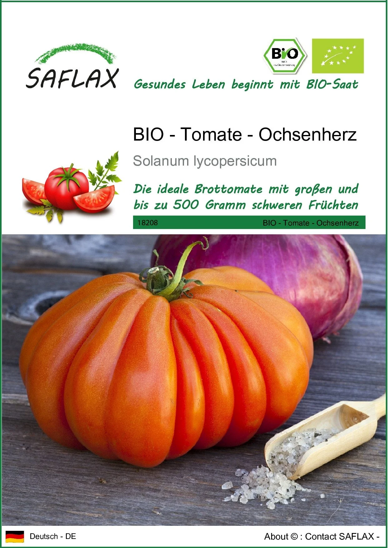 SAFLAX Gemüsesamen BIO Tomate Ochsenherz