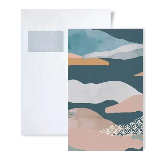 PROFHOME Design Vliestapete Musterstück S396994GU DIN A4 blau