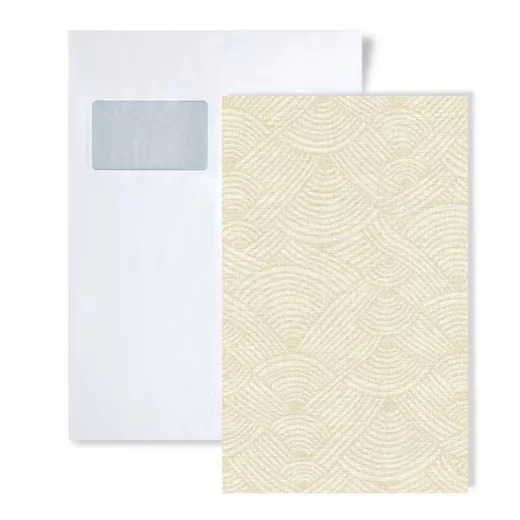 PROFHOME Vliestapete Musterstück DIN A4 grafische Tapete creme